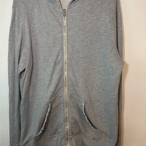 Men's Gray Zip-Up Sweater